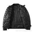 Leather Padded Jacket Without Hood Wholesale Custom